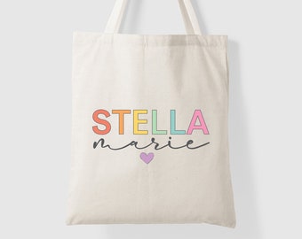 little girl personalized tote bags