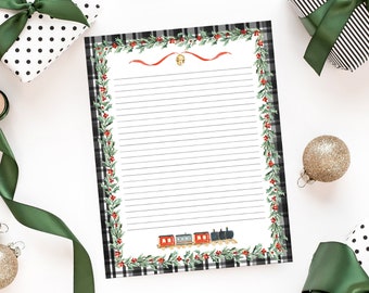 Printable Christmas Letterhead: Holiday Stationery (Digital Download)