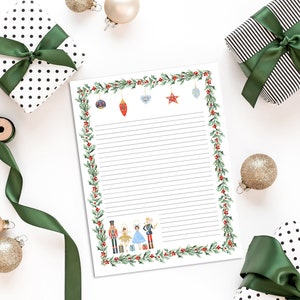 PRINTABLE Christmas Nutcracker Letterhead - Christmas stationery, Christmas paper, Printable Holiday stationery, printable Winter letterhead