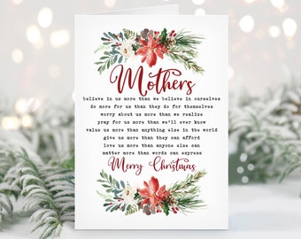 Christmas Card For Mom - Christmas Card, Mom Christmas Card, Christmas Cards, Christmas Cards Mom, Sentimental Card, Blank Card