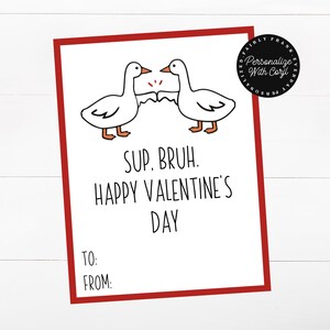 Cartões EDITÁVEIS Sup, Bruh Valentine - Namorados infantis engraçados para seu pré-adolescente, Cartões de namorados Bruh, Namorados pré-adolescentes, Namorados infantis engraçados
