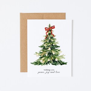 Carte de Noël - Je vous souhaite paix, joie et amour