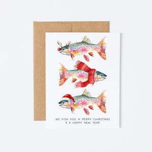 Carte de Noël pour pêcheur - Nous vous pêchons un joyeux Noël et une bonne année