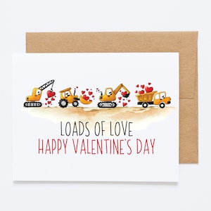 Carte de voeux Saint-Valentin pour enfants - beaucoup d'amour - construction carte de Saint-Valentin, carte de Saint-Valentin pour petit-fils