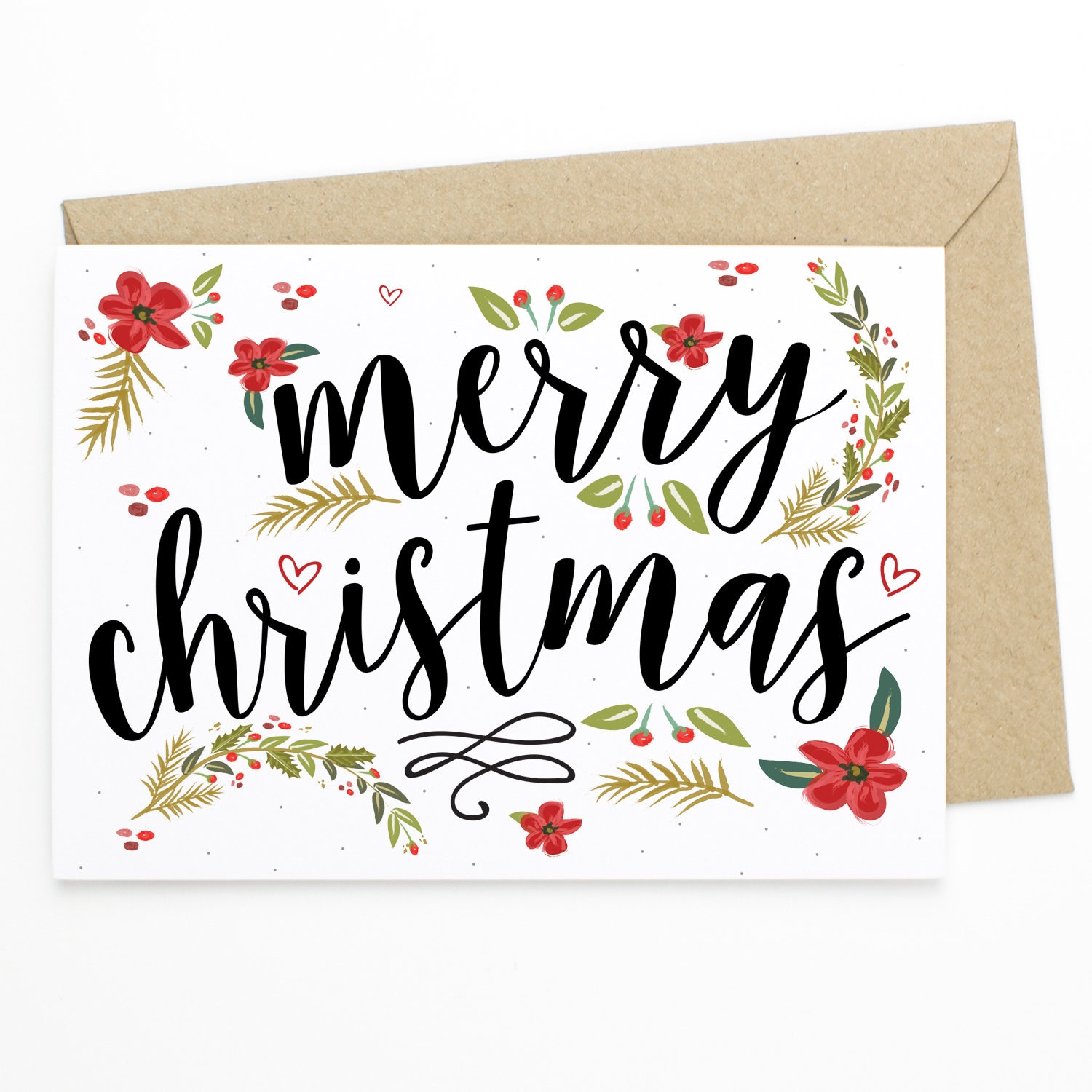 Christmas Card Boxed Set Merry Christmas Etsy