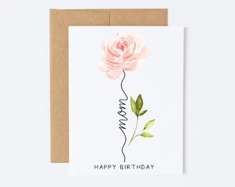 PRINTABLE Birthday Card for Mom Mom, Happy Birthday Floral Birthday ...