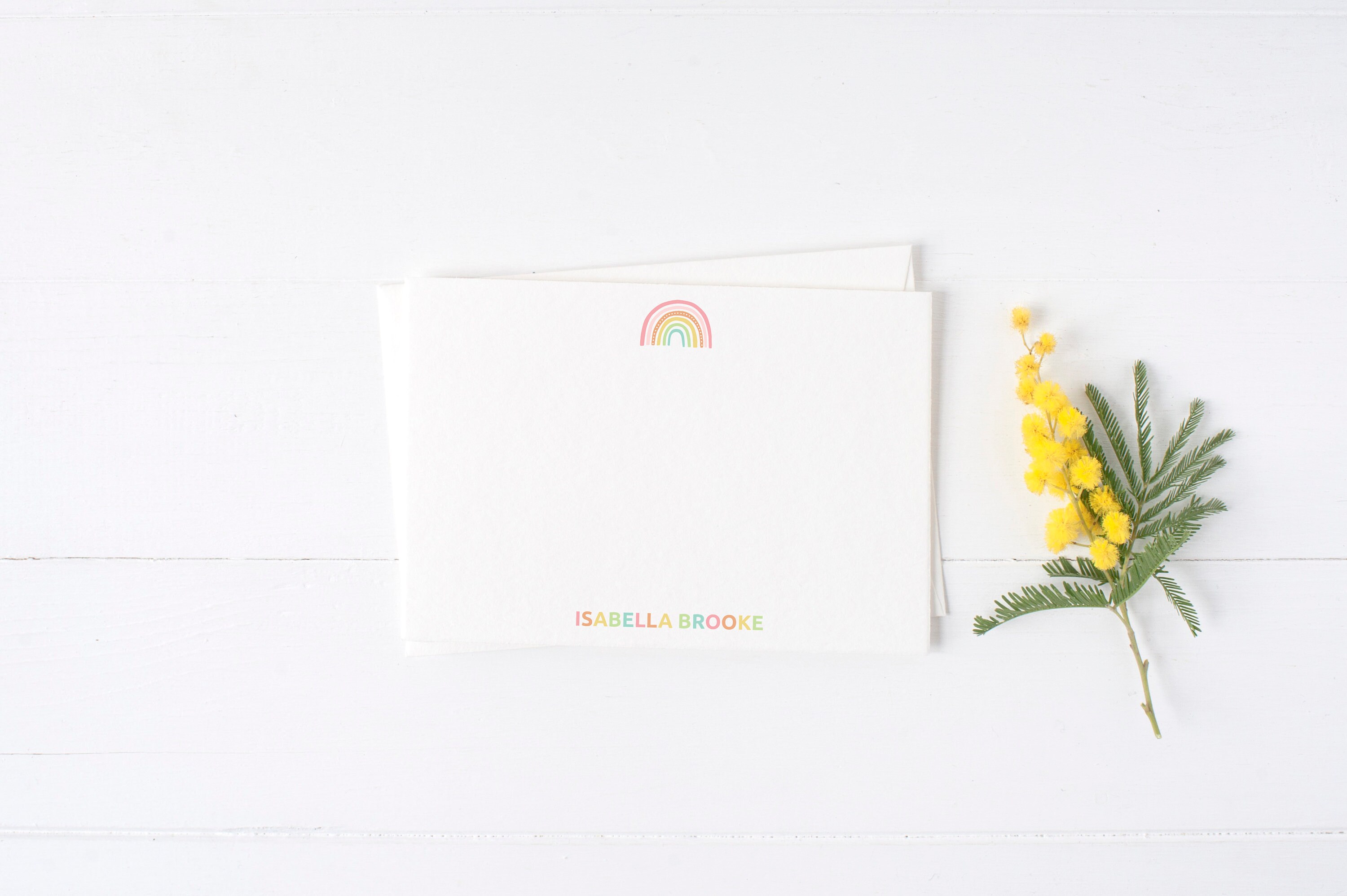 EDITABLE Rainbow Stationery Personalized Stationery Etsy
