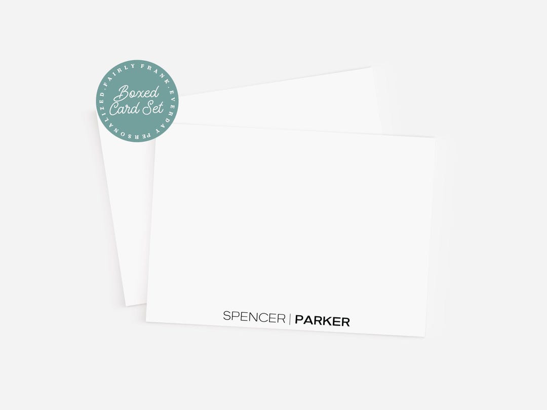 Personalized Masculine Stationery Set • Custom Initials Note Cards ...