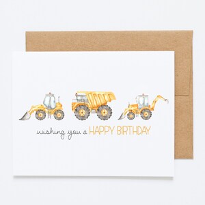 Célébrez avec la carte d'anniversaire de la construction pour les enfants - Big Machines, Happy 2nd Birthday, la carte du petit-fils