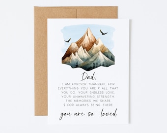 Father's Day Card, Birthday Card For Dad - Dad, I Am Forever Thankful For Everything You Are & All That You Do