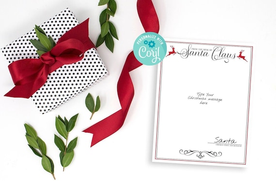 Editable Letter From Santa Template: DIY North Pole Letter (Digital Download)