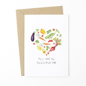 Carte de jeu de mots alimentaire - Tu es si bon pour moi - Carte d'anniversaire, carte Je t'aime, carte de Saint Valentin, carte de jeu de mots romantique pour mari