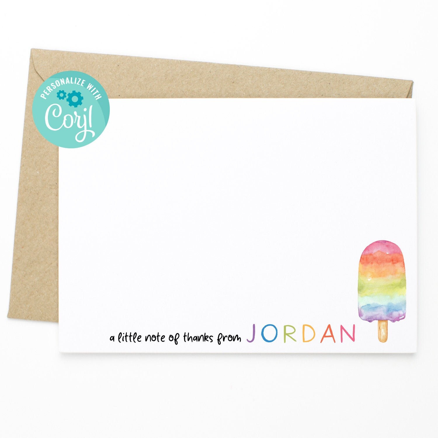 Personalized Stationary Bubble Shadow Stationery Kids Stationary Set Flat  Note Cards Thank You Notes for Kids Girls Boys Birthday 