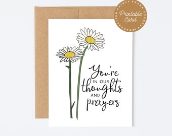 Sympathy Card - Thinking Of You - Bereavement Card - Simple Expression of Condolence