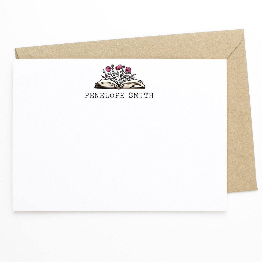 Personalized Stationery Set for Women Set of 12 Flat Etsy