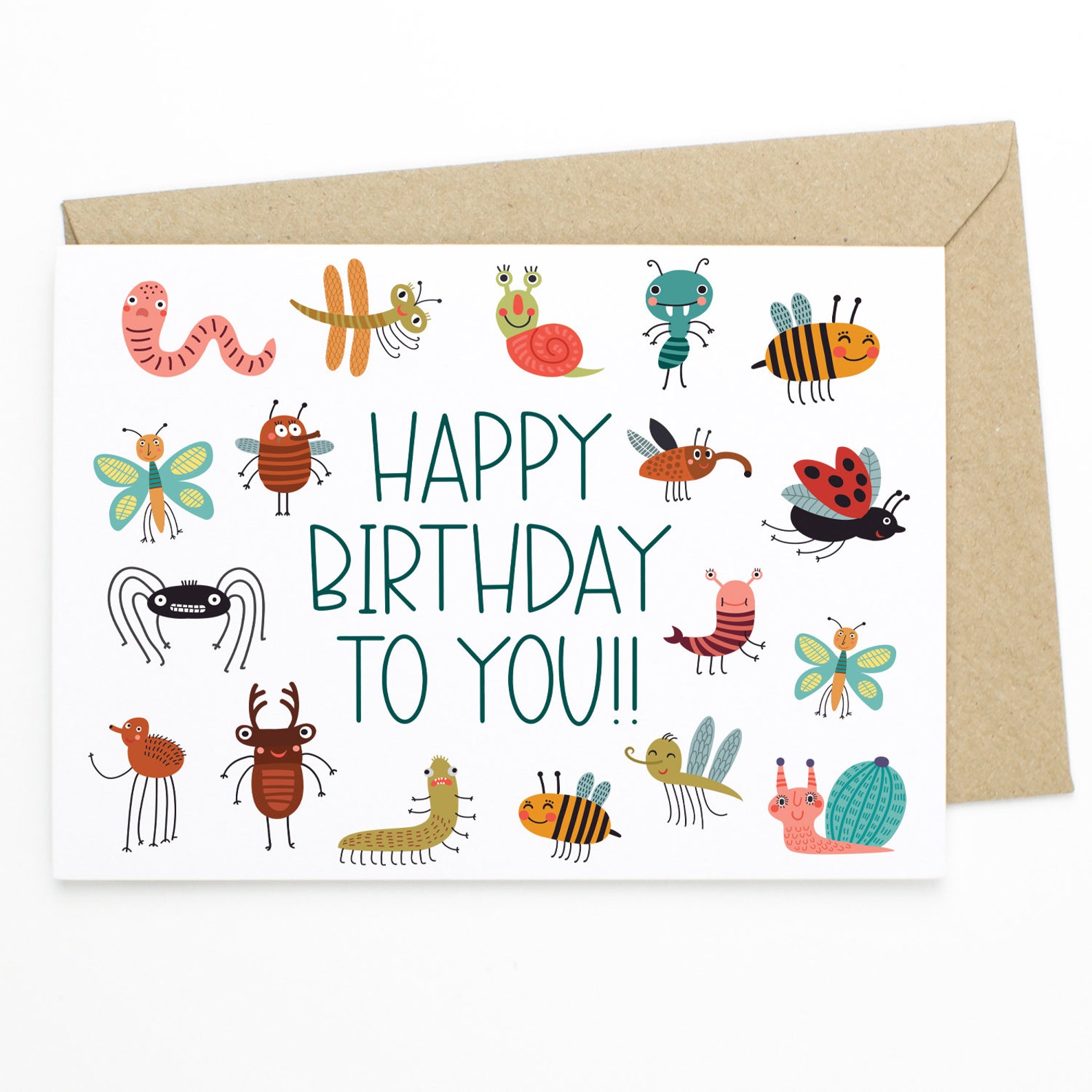 PRINTABLE Kids Bug Birthday Card Bug Birthday Card Insect - Etsy UK