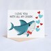 PRINTABLE Shark Valentine's Day Card - Happy Valentine's Day Greeting ...