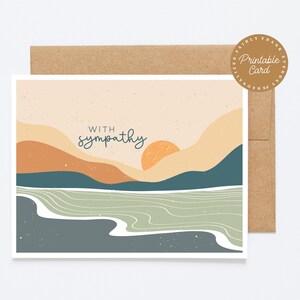 IMPRIMABLE Désolé pour votre perte - Je pense à vous - Carte de deuil - Carte de sympathie pour les mots réconfortants