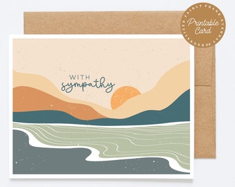 PRINTABLE Sorry for Your Loss - Thinking of You - Grief Card - Sympathy Card for Comforting Words