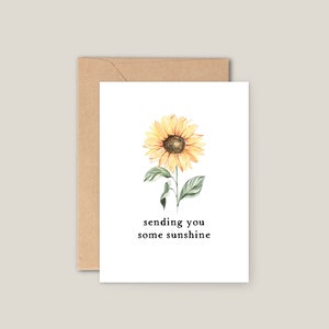 Sending warm wishes has never been easier with our Sunflower Thinking of You Card. This versatile card is perfect for various occasions, whether you're sending get well wishes or simply reminding a friend that you care.