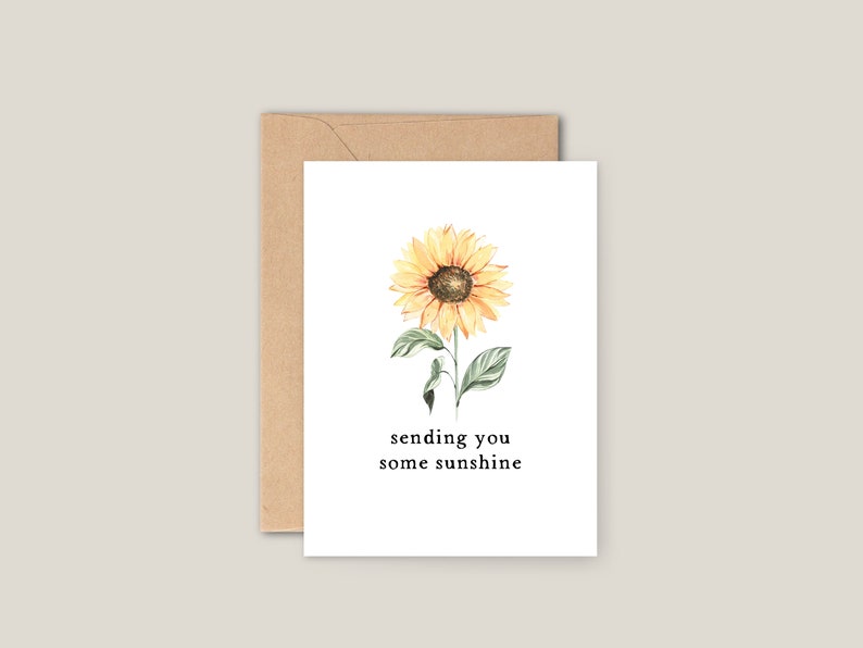 Sending warm wishes has never been easier with our Sunflower Thinking of You Card. This versatile card is perfect for various occasions, whether you're sending get well wishes or simply reminding a friend that you care.