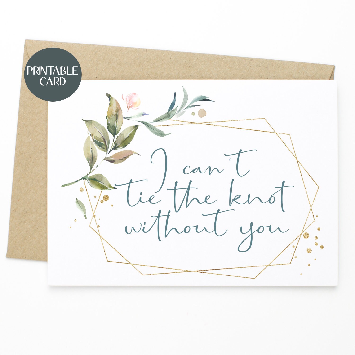 Printable Bridal Party Proposal Card I Can T Tie The Etsy Singapore