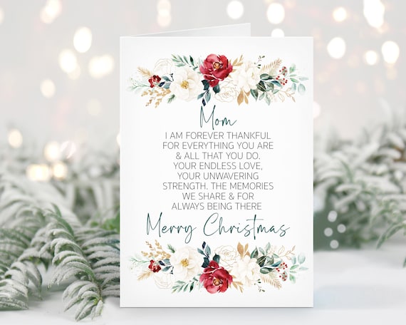 Christmas card for mom discount