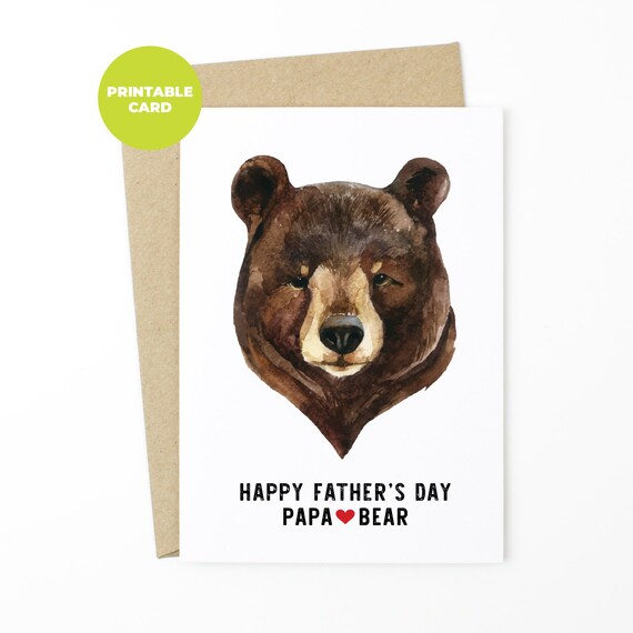 PRINTABLE Father's Day Card Happy Father's Day Papa | Etsy