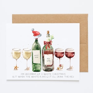 Carte de Noël pour cocktails de vacances festives - Vœux de Noël pour adultes