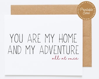 Romantic Anniversary Card: You Are My Home (Digital Download)