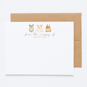 Papeterie personnalisée Boho Baby - Papeterie personnalisée, cartes de correspondance modifiables, carte de la chambre de bébé, carte de remerciement bébé