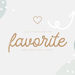 May include: Click the heart to favorite and save for later! A light blue and white polka dot circle, a white arrow pointing up, and a gold heart are on a light gray background.