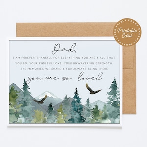 Carte de fête des pères IMPRIMABLE, carte d’anniversaire pour papa - Papa, je suis toujours reconnaissant pour tout ce que tu es et tout ce que tu fais
