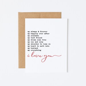 Romantic I Love You Card for Husband, Anniversary Card for Husband - My Always & Forever Husband