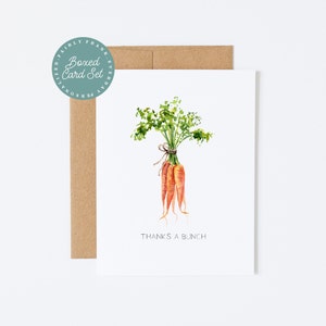 Cartes de remerciement - jeu de cartes pliées et enveloppes - Merci un paquet - Merci de mariage, jeu de cartes de remerciement, mots de remerciement calembours culinaires
