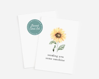 Sending You Some Love Sunflower Notecard - Thinking of You Card for Friend