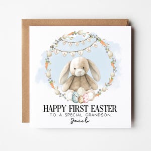 Première carte de Pâques personnalisée - Première carte de Pâques pour enfants, carte de Pâques