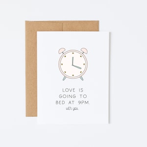 Carte de Saint-Valentin - L'amour va être à 21 heures. Avec toi - Carte Je t'aime, Carte pour femme, Carte pour mari