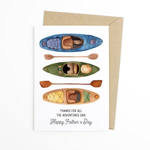 Carte d'aventure pour la fête des pères - Merci pour toutes les aventures papa Bonne fête des pères - carte d'aventure papa, carte de voeux pour la fête des pères de son fils