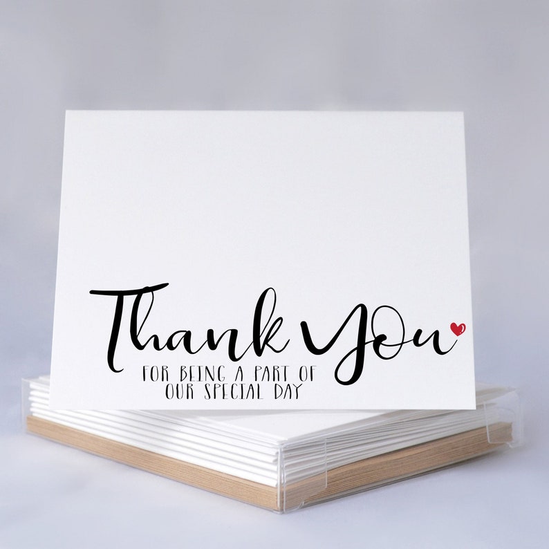 Boxed Thank You Card Set Thank You For Being Apart Of Our  Etsy