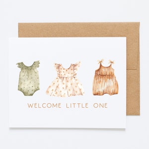 Boho Charm and Cuteness: Boho Baby Clothes Note Card - Perfect for Baby Showers and New Arrivals