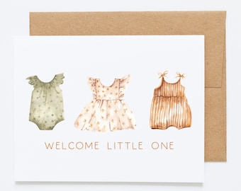 Boho Charm and Cuteness: Boho Baby Clothes Note Card - Perfect for Baby Showers and New Arrivals