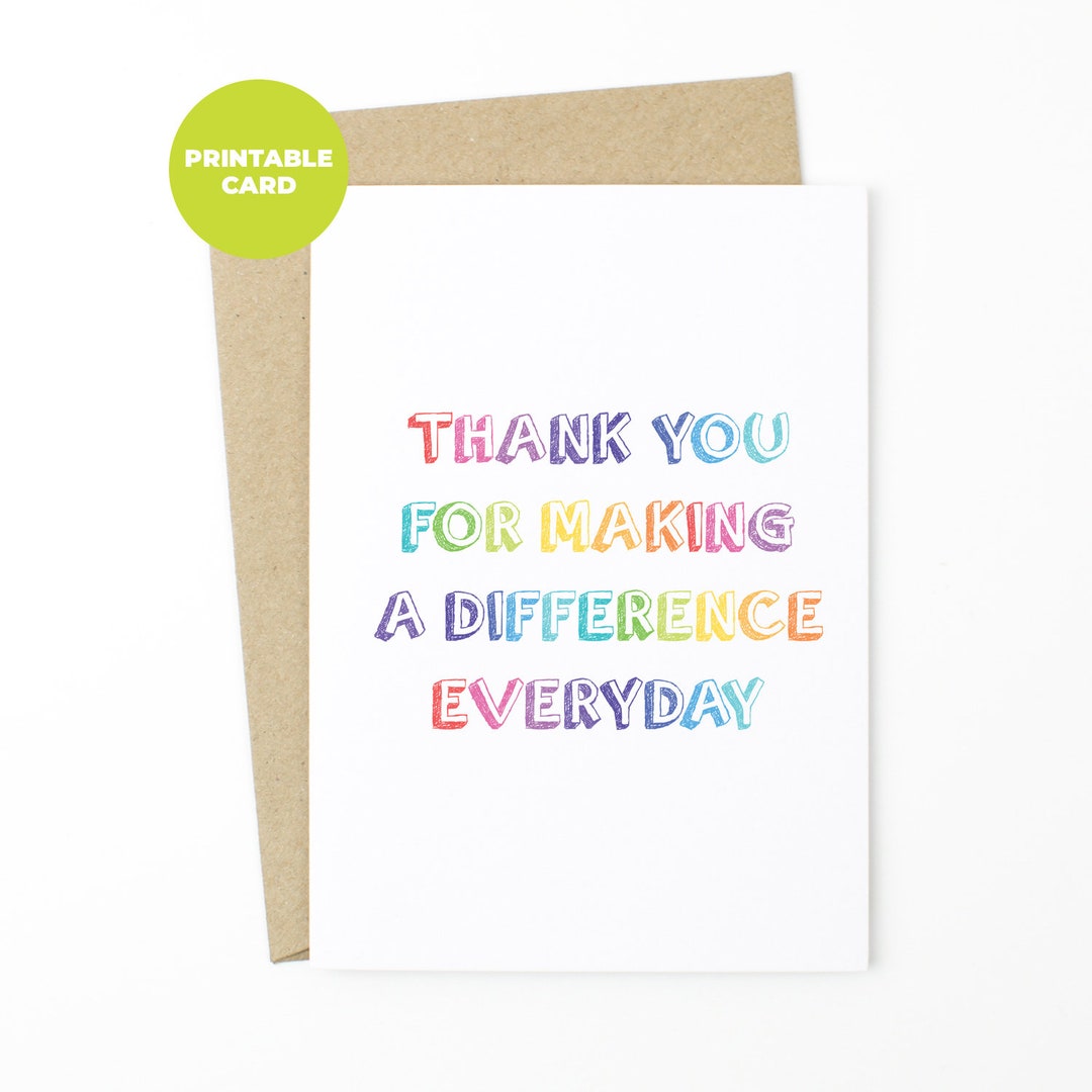PRINTABLE Card for Teacher - Printable Card Teacher, Teacher Printable