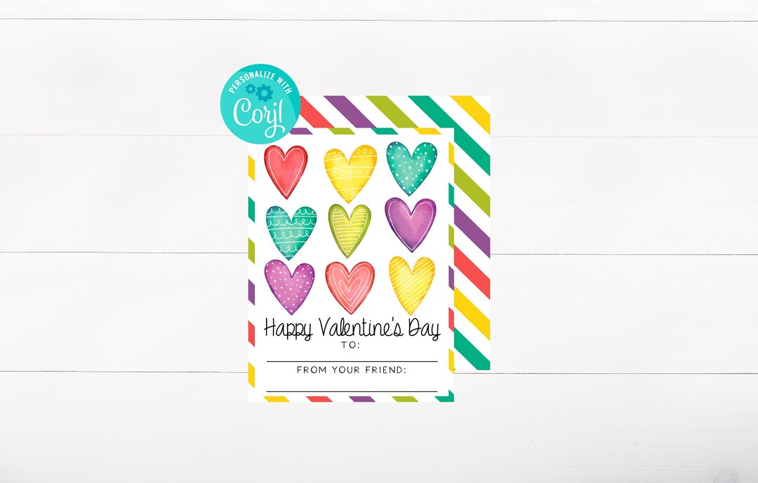 Editable Valentine's Day Cards for Classmates (digital Download) - Etsy