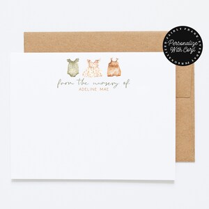 Papelería personalizada Boho Baby EDITABLE - Papelería personalizada, Tarjetas de notas editables, De la guardería de Notecard, Nota de agradecimiento para bebés