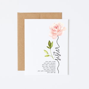 Montrez votre amour avec cette carte d'anniversaire sentimentale pour sœur – Idée cadeau parfaite.