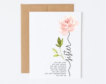 Show Your Love with this Sentimental Birthday Card for Sister - Perfect Gift Idea