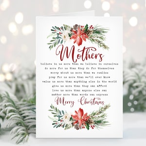 PRINTABLE Christmas Card for Mom - Christmas Card, Mom Christmas Card ...