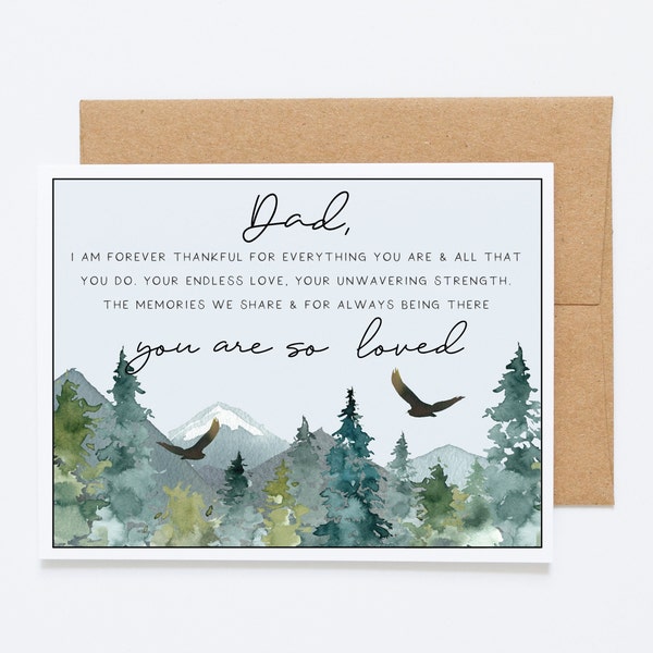 Father's Day Card, Birthday Card For Dad - Dad, I Am Forever Thankful For Everything You Are & All That You Do