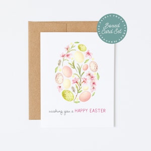 Ensemble de cartes de correspondance Joyeuses Pâques - Ensemble de cartes de voeux vierges et enveloppes - Carte Joyeuses Pâques, carte de Pâques, papeterie Joyeuses Pâques